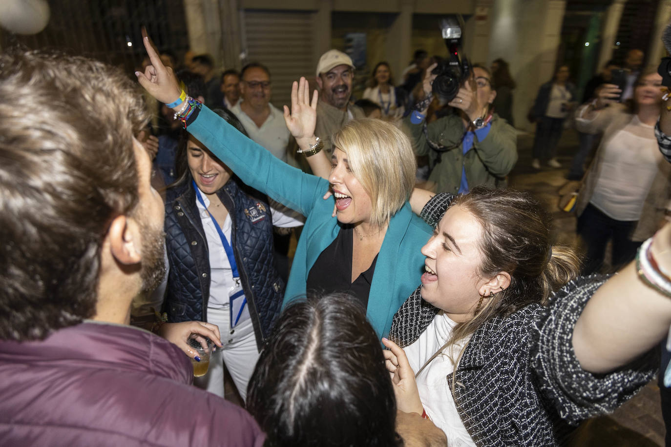 Celebración del PP de Cartagena tras ganar las elecciones