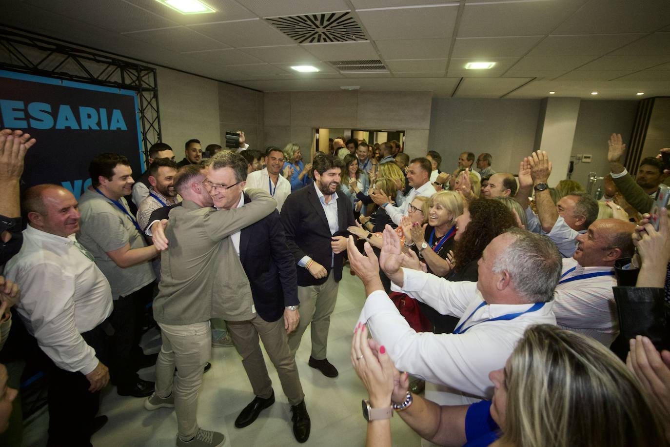 Celebración del PP tras los resultados electorales