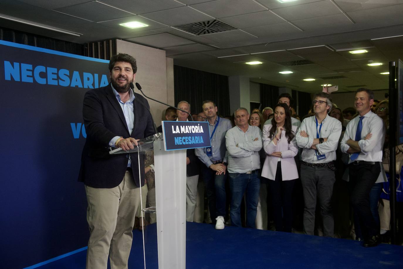 Celebración del PP tras los resultados electorales