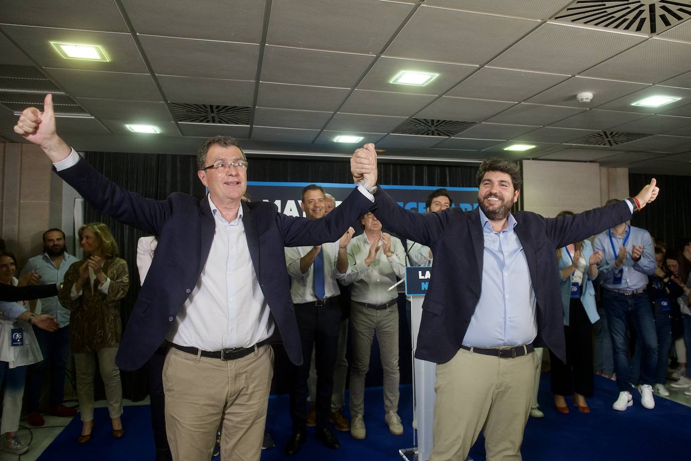 Celebración del PP tras los resultados electorales