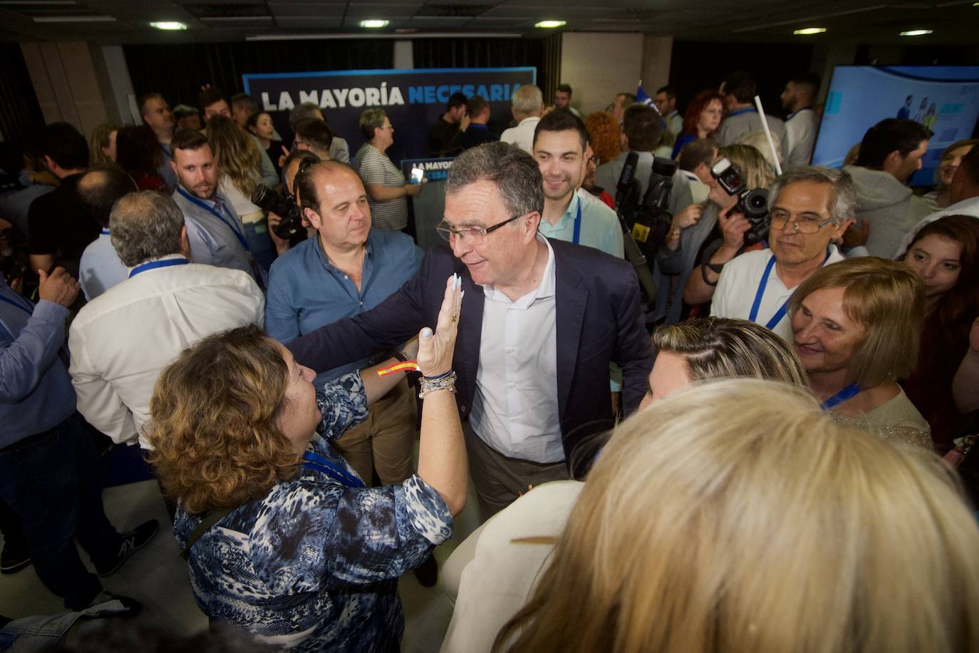 Celebración del PP tras los resultados electorales