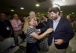 Fernando López Miras, este domingo, tras conocer la victoria del Partido Popular en las elecciones.