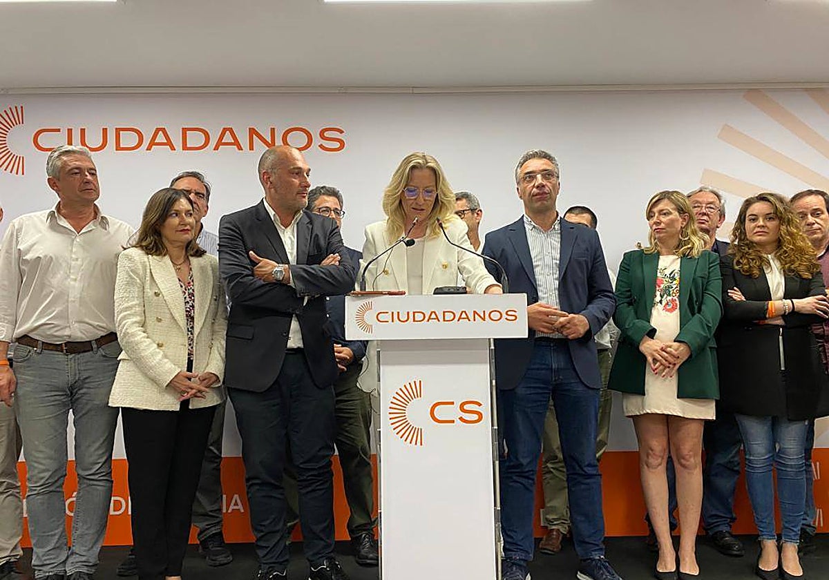 Rueda de prensa de Ciudadanos tras conocer el escrutinio este domingo