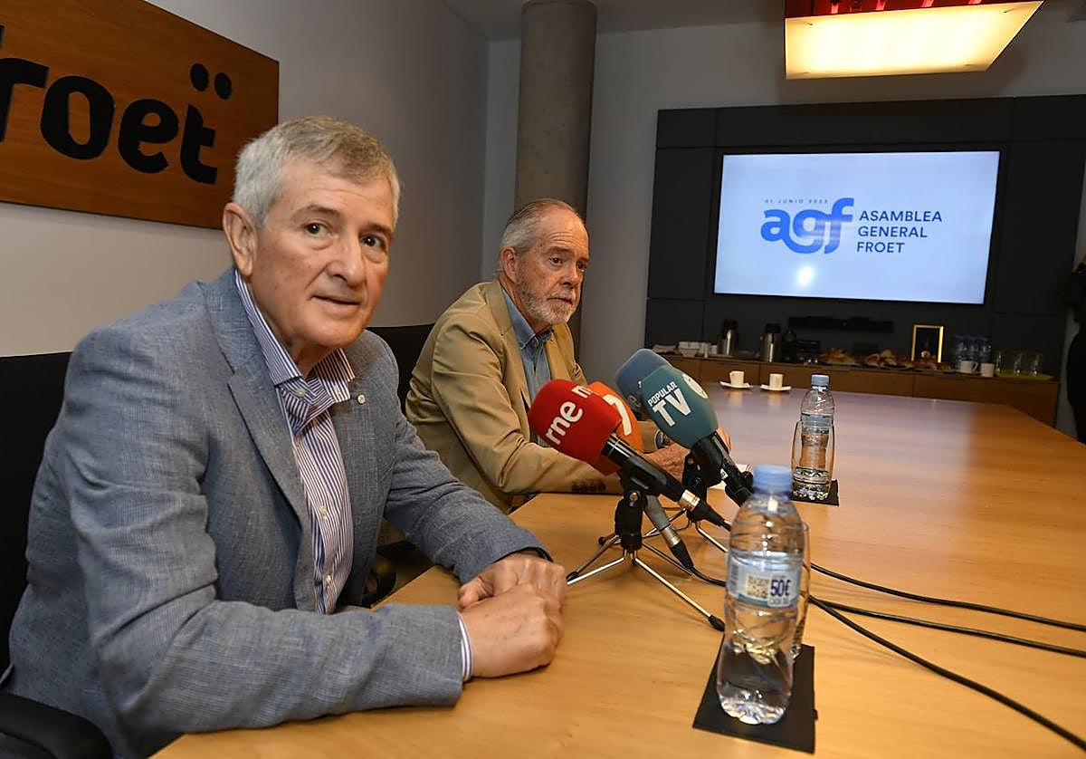 Pedro Díaz, presidente de Froet, y Manuel Pérezcarro, este martes.