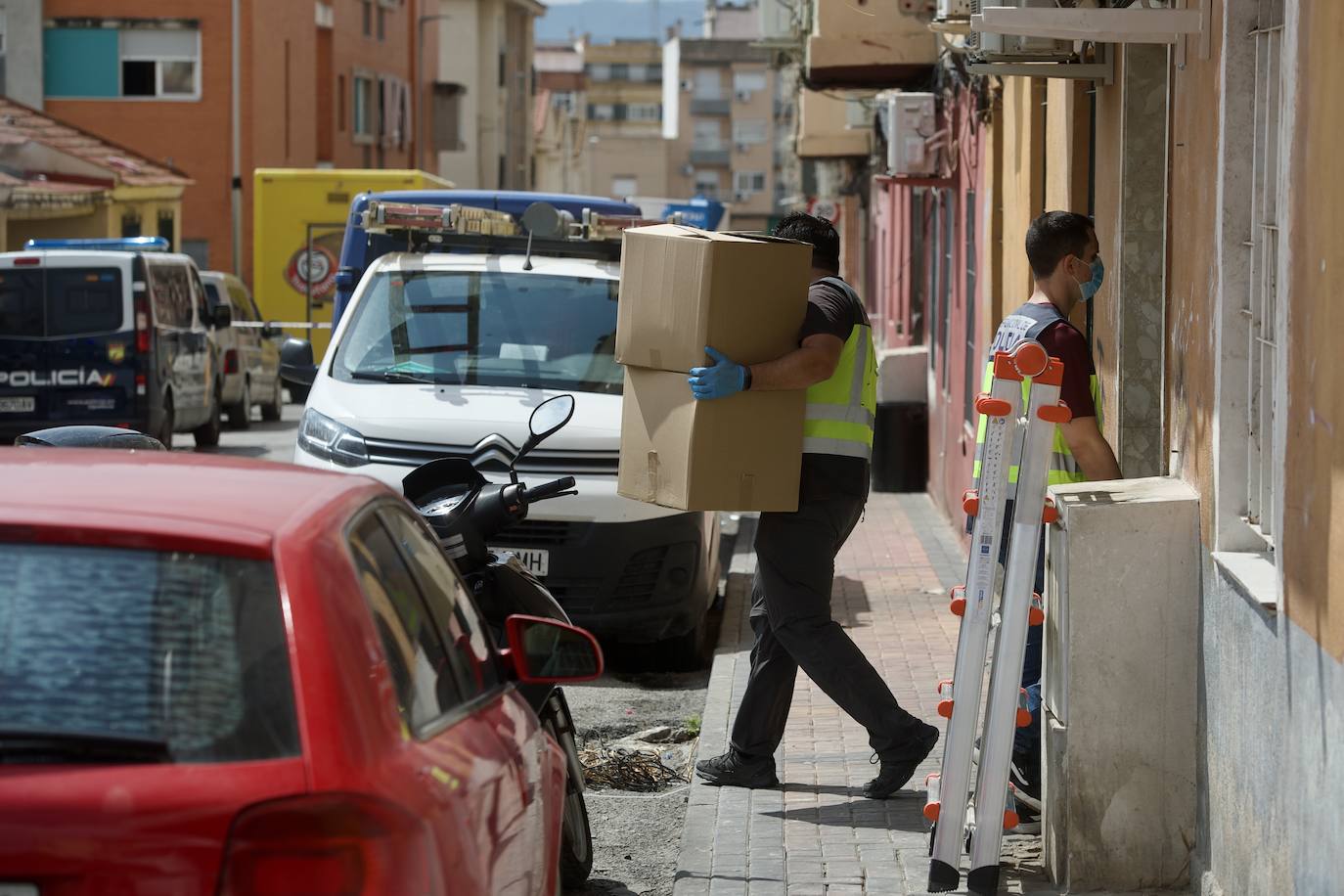 Operativo antidroga en Espinardo, en imágenes