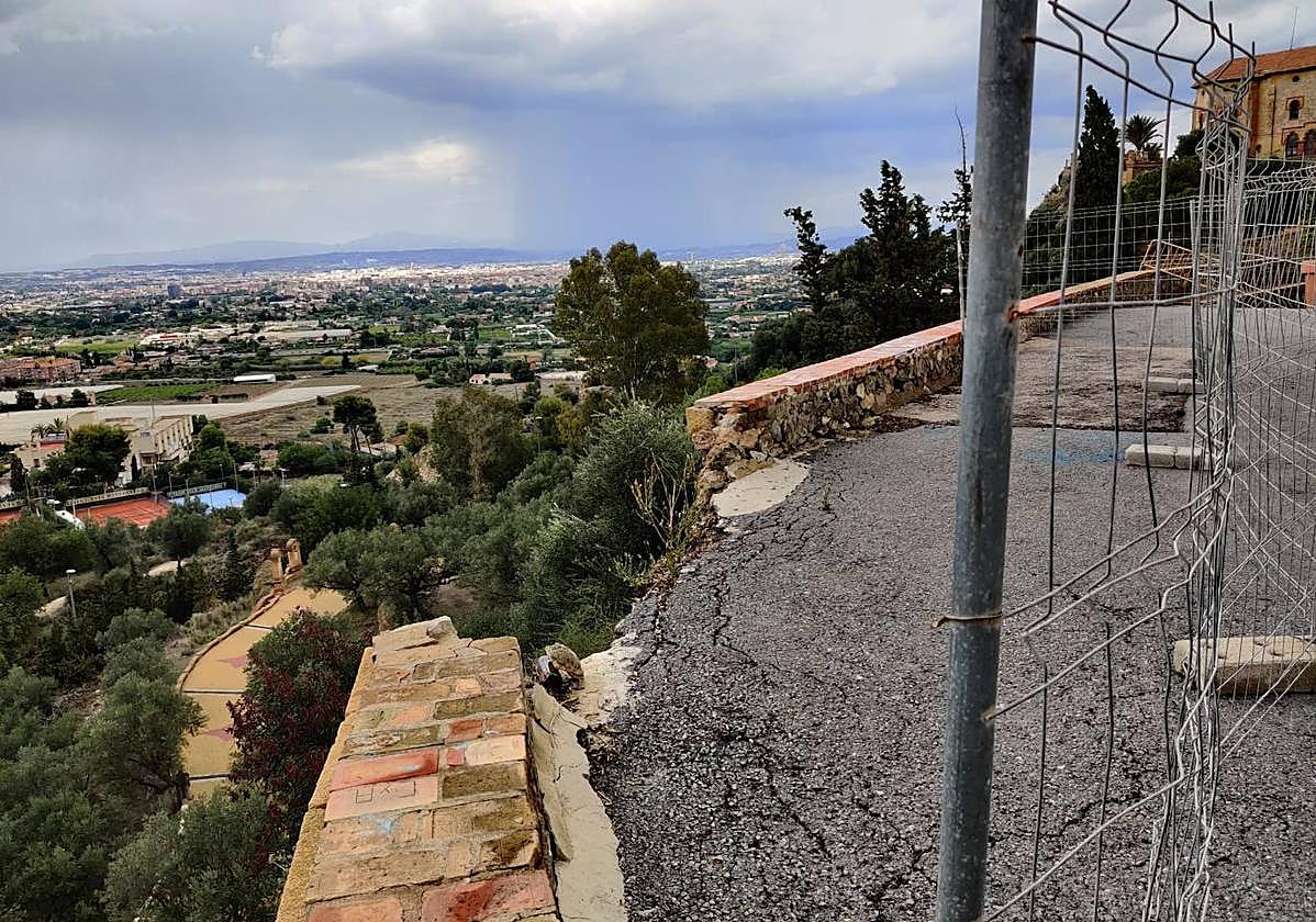 Zona afectada por el deprendimiento.