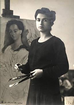 Imagen - Miradas. Retrato de una joven Rosario de Velasco pintando en su estudio.