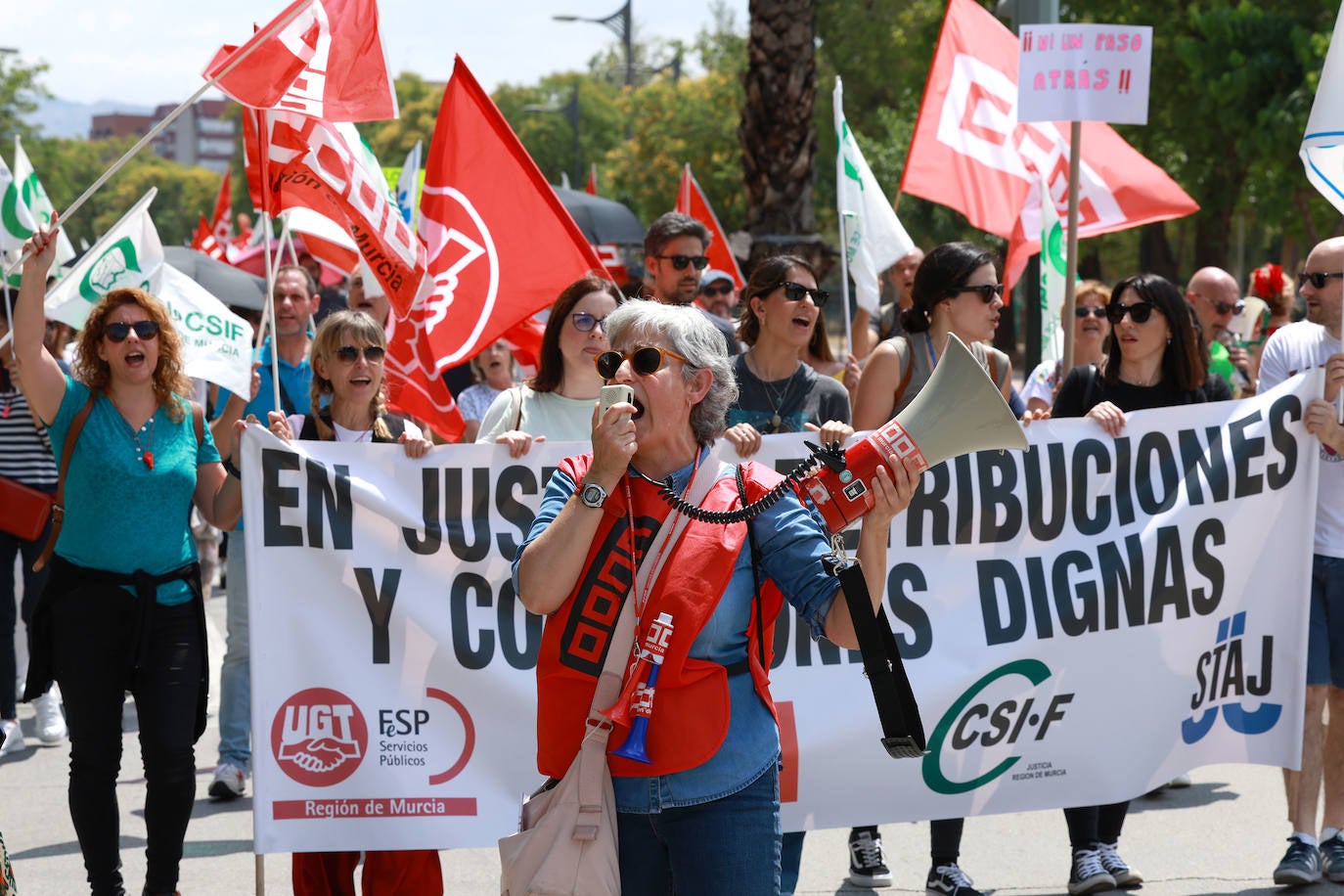 Las imágenes de la protesta de los funcionarios de justicia