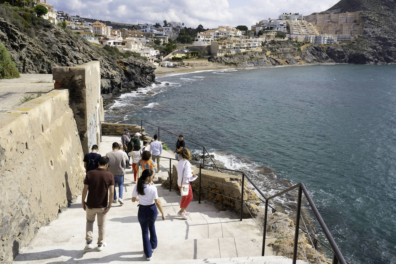La primera visita al embarcadero del Hornillo de Águilas, imágenes