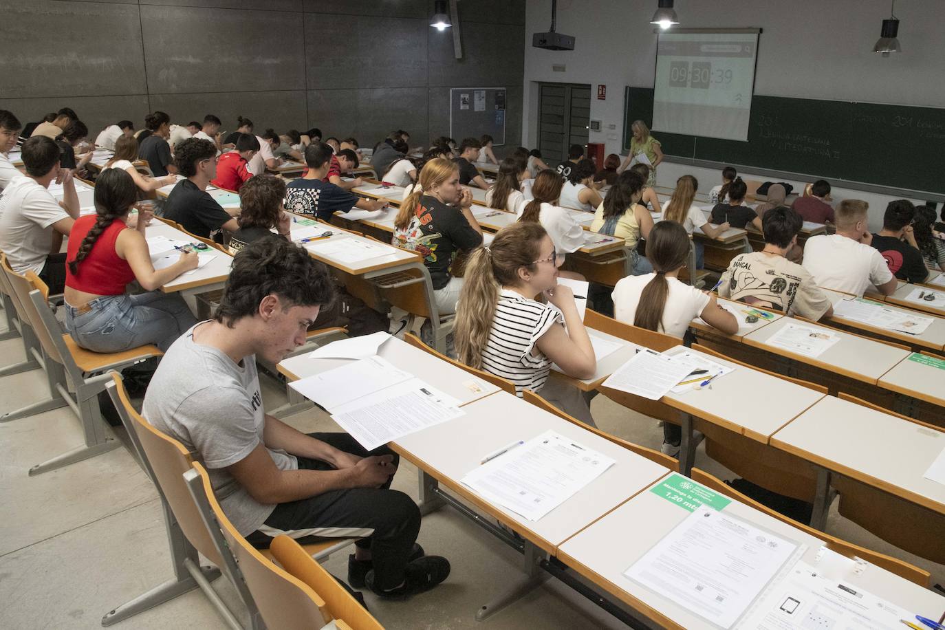 Primer día de la Ebau en la UPCT. 