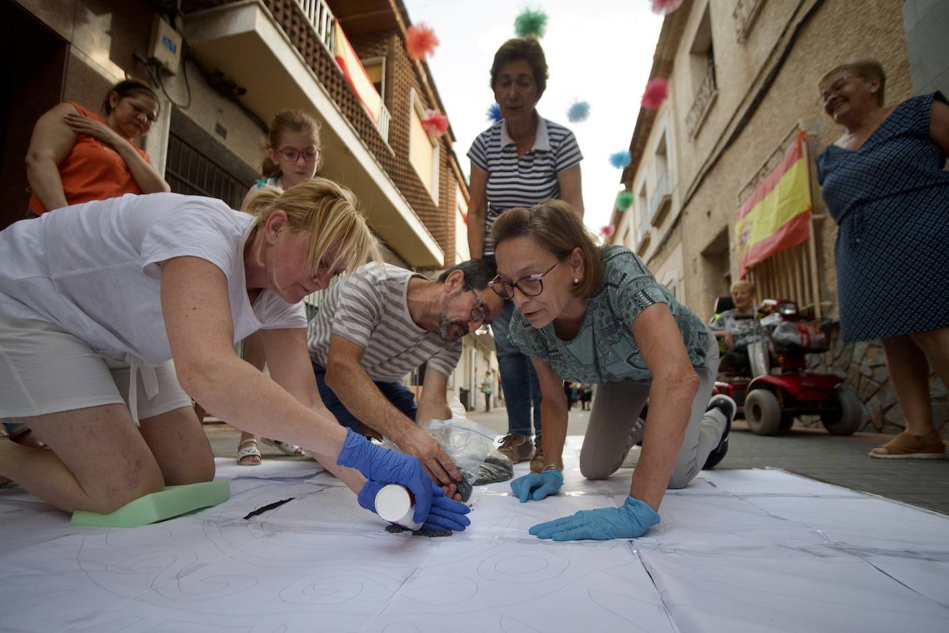 Las alfombras de sal de Alquerías, en imágenes