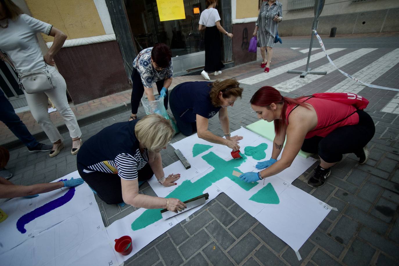 Las alfombras de sal de Alquerías, en imágenes