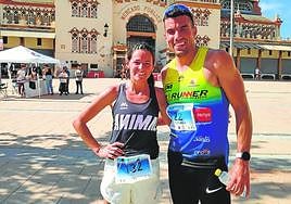 Isa Pelegrín y Víctor Cerezuela, ganadores ayer en La Unión.