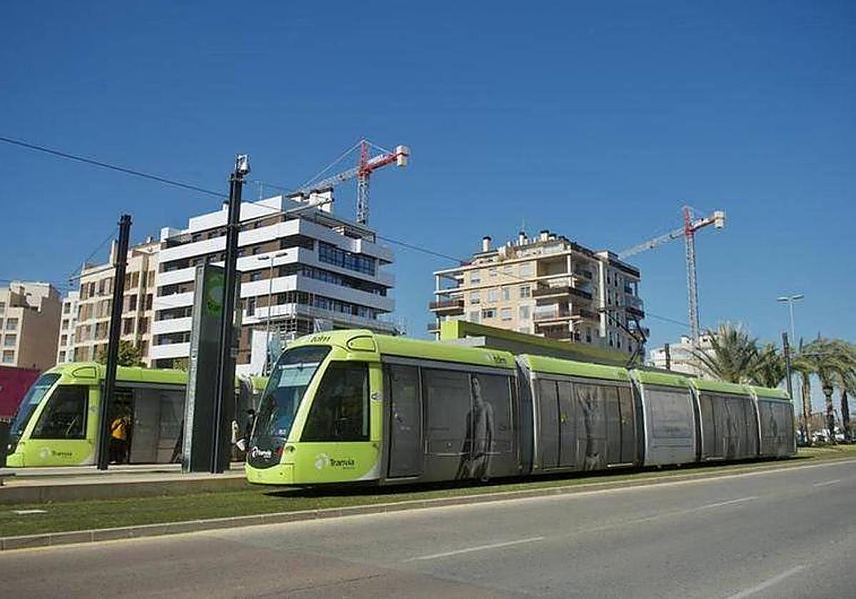 Tranvía de Murcia, en una imagen de archivo.