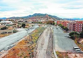 Imagen aérea del barrio de San Diego, donde comenzará la integración urbana del ferrocarril.