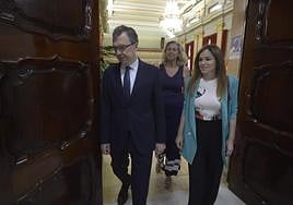 José Ballesta, este miércoles, tras el pleno extraordinario del Ayuntamiento de Murcia.