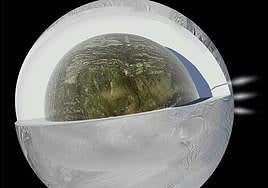 Imagen de la luna Encélado.