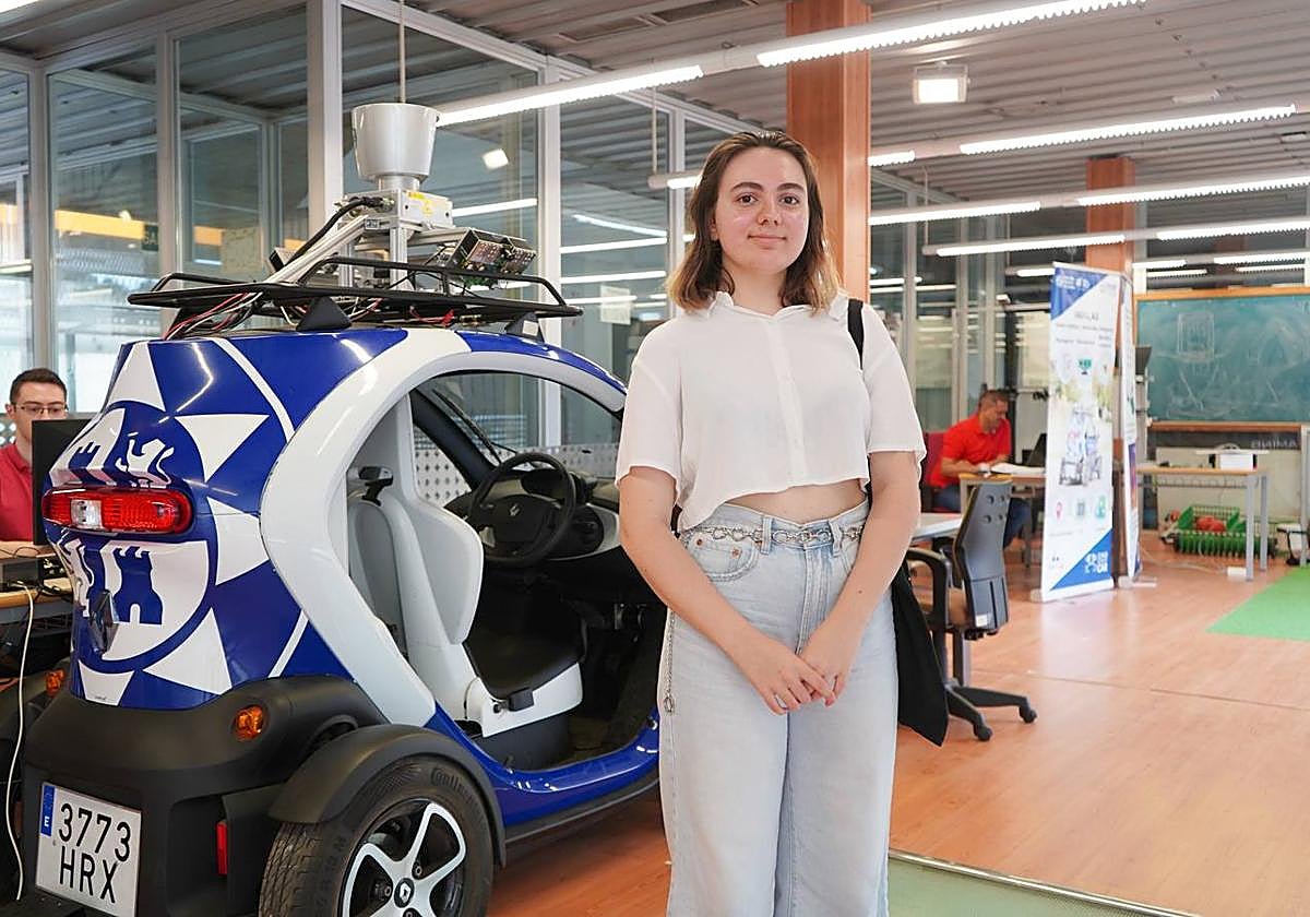 Kateryna Pasternak, en uno de los talleres de la UPCT.