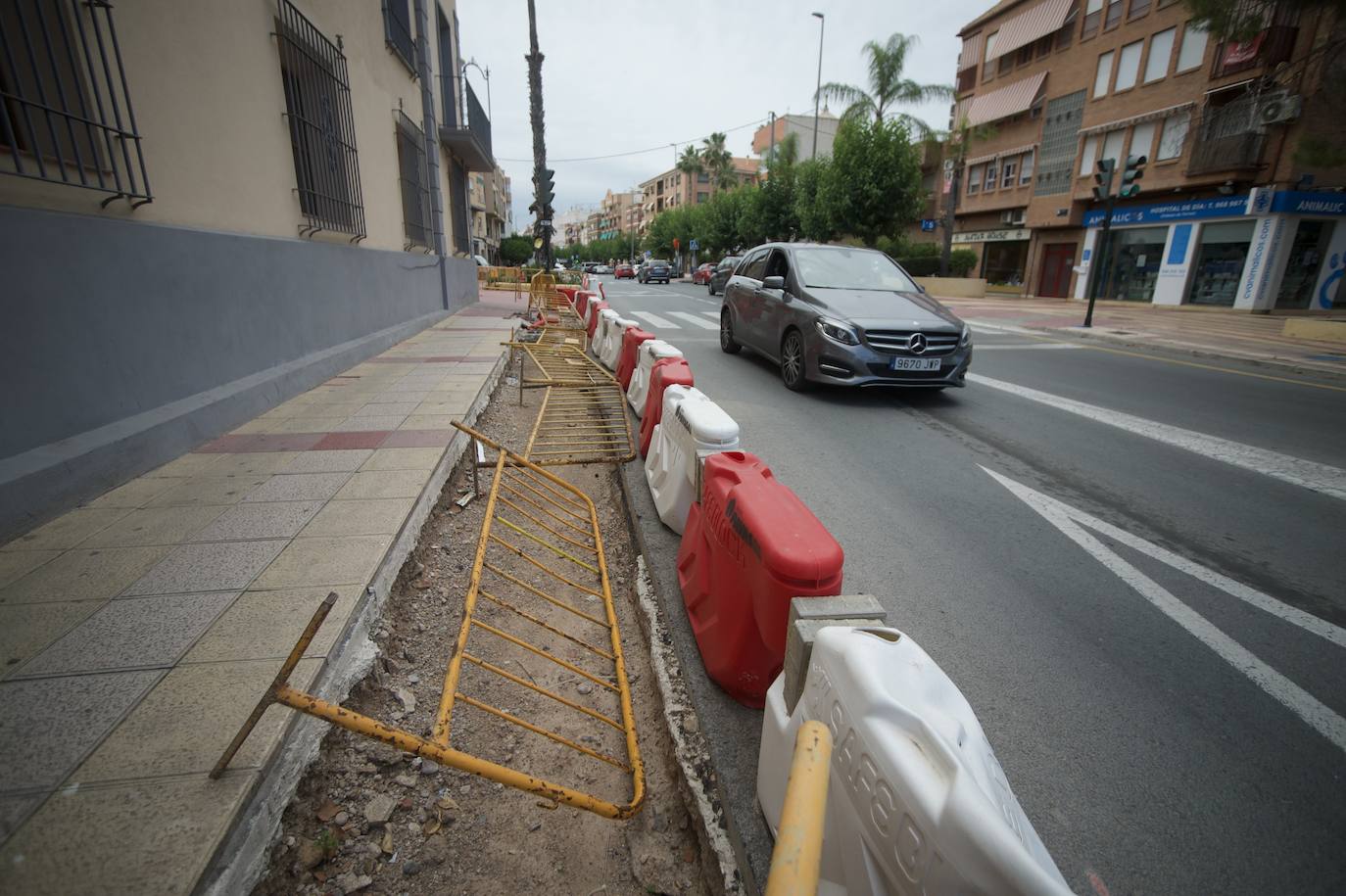 Obras en la calle Mayor de Espinardo