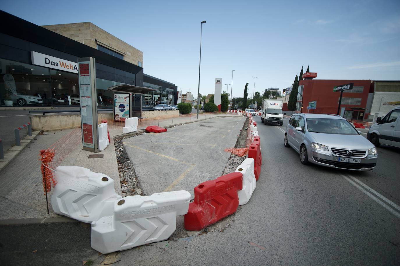 Obras en la calle Mayor de Espinardo