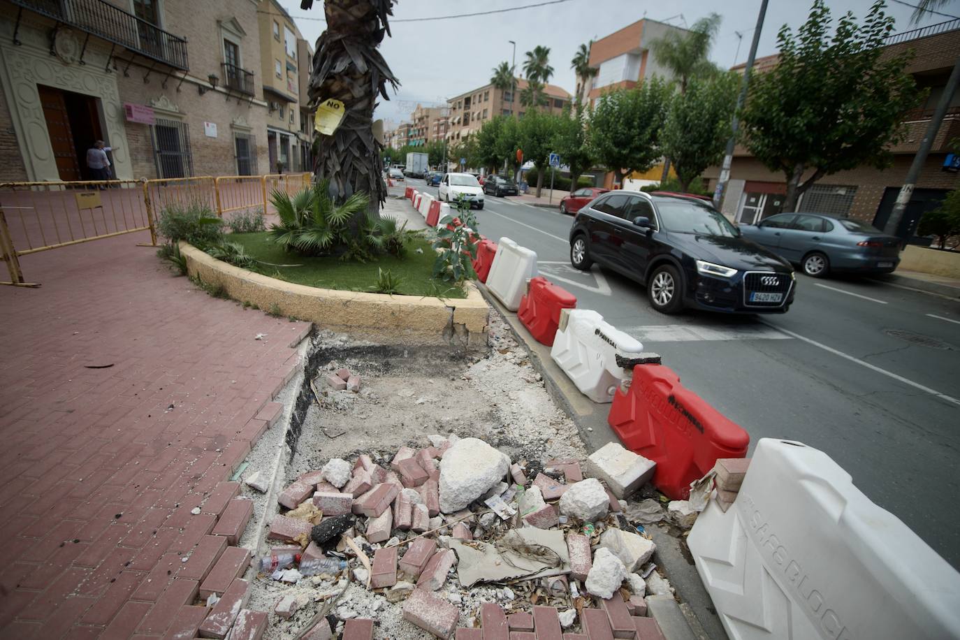 Obras en la calle Mayor de Espinardo