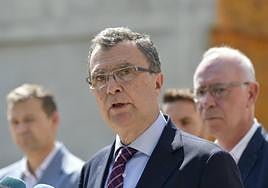 José Ballesta, este jueves, durante un acto en Puente Tocinos.