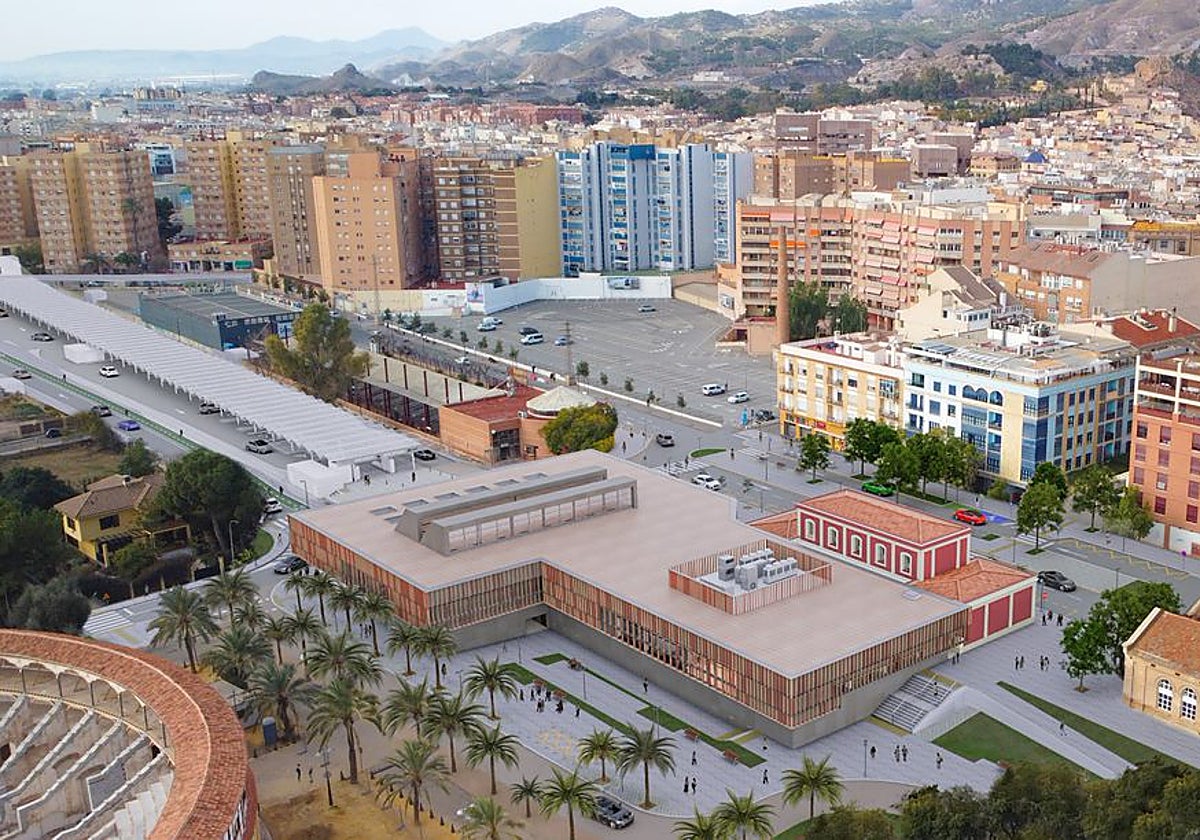 Recreación de cómo será la estación de viajeros de Sutullena.