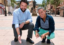 Joaquín Zapata y Pitingo, en la Avenida del Flamenco de La Unión.