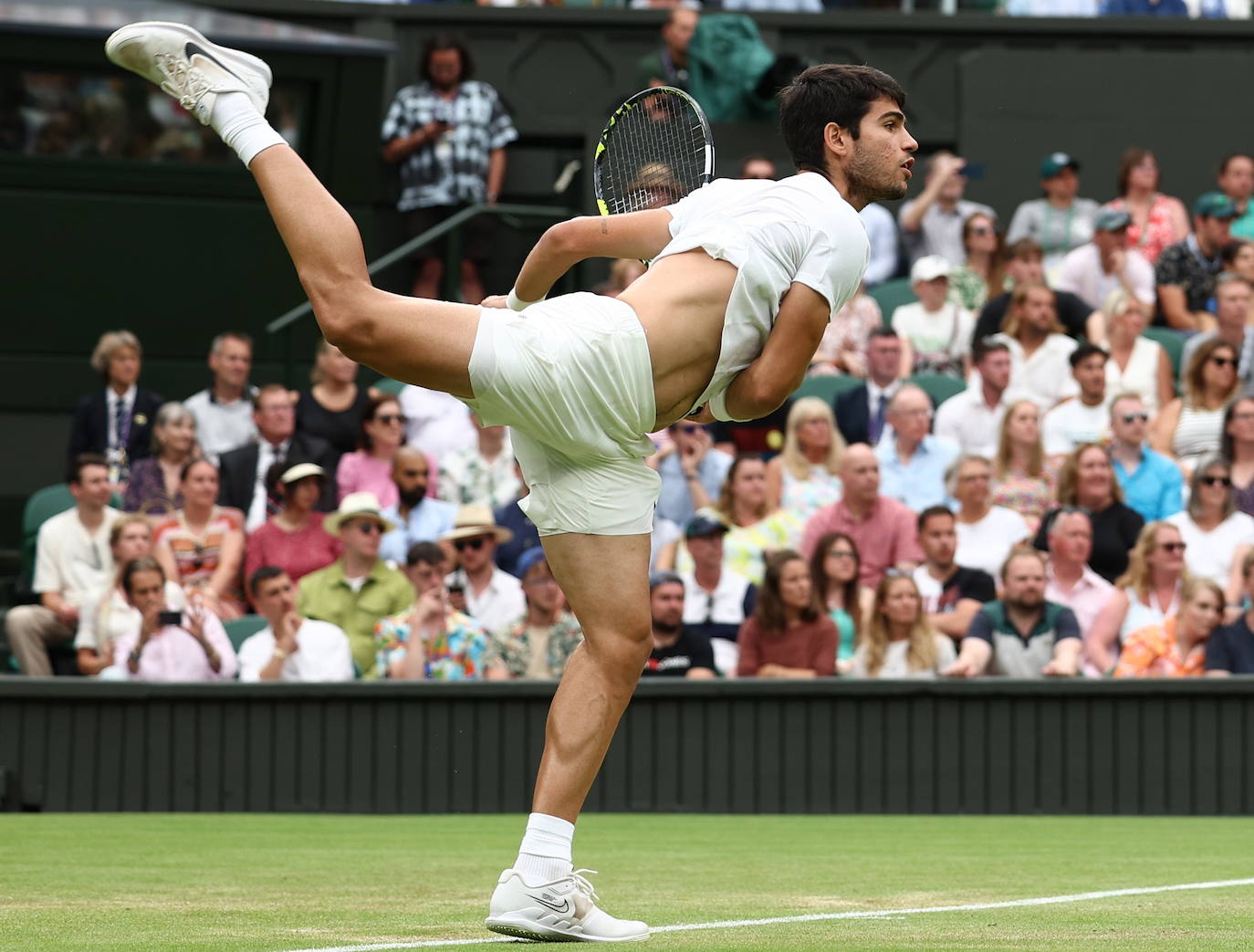 El partido entre Carlos Alcaraz y Jarry en Wimbledon, en imágenes