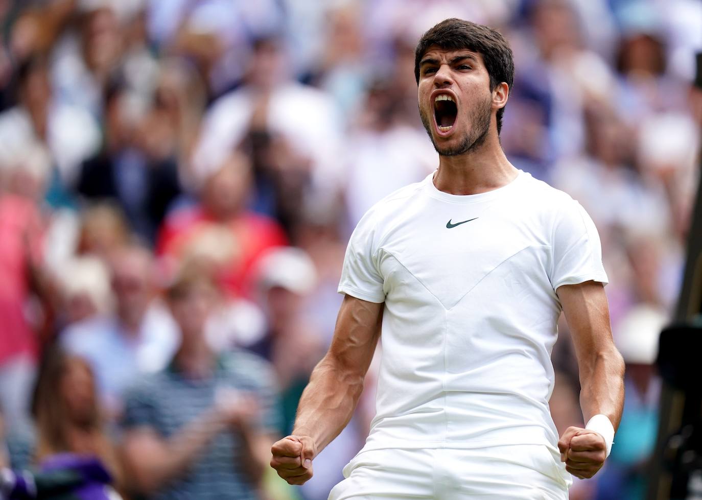 Las imágenes del partido Alcaraz-Rune en Wimbledon