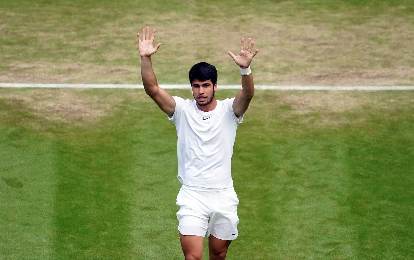 Las imágenes del partido Alcaraz-Rune en Wimbledon