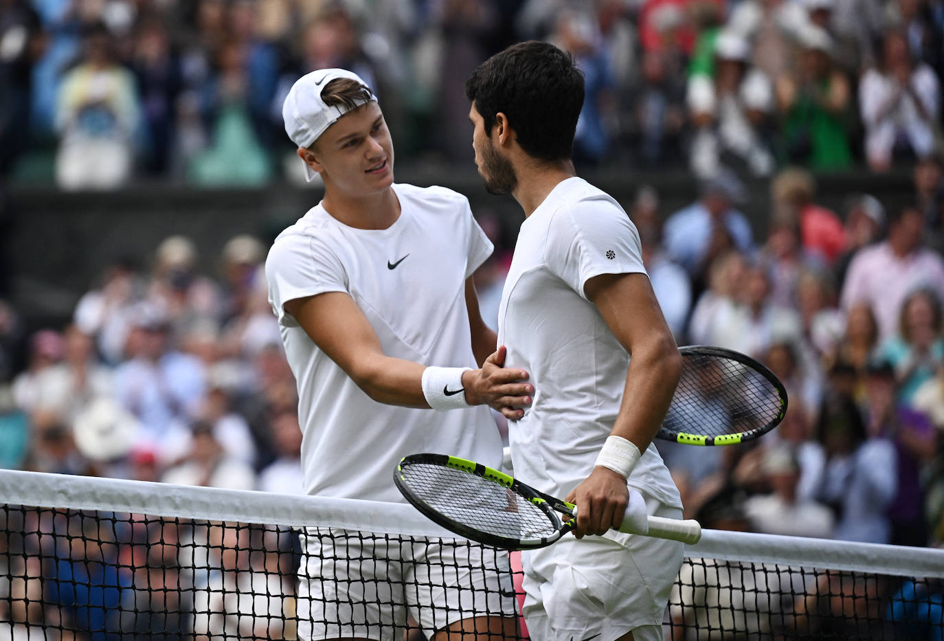 Las imágenes del partido Alcaraz-Rune en Wimbledon