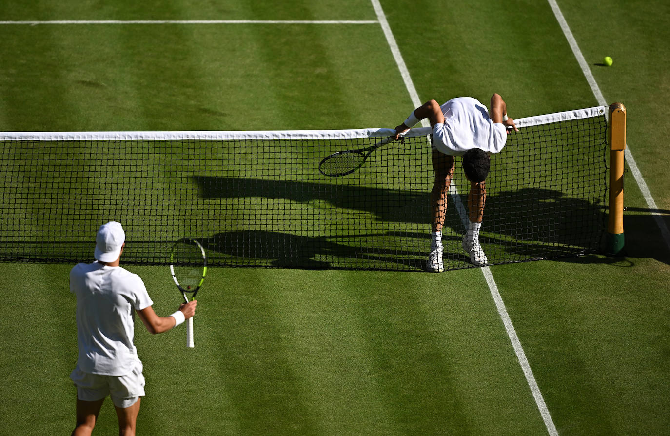 Las imágenes del partido Alcaraz-Rune en Wimbledon