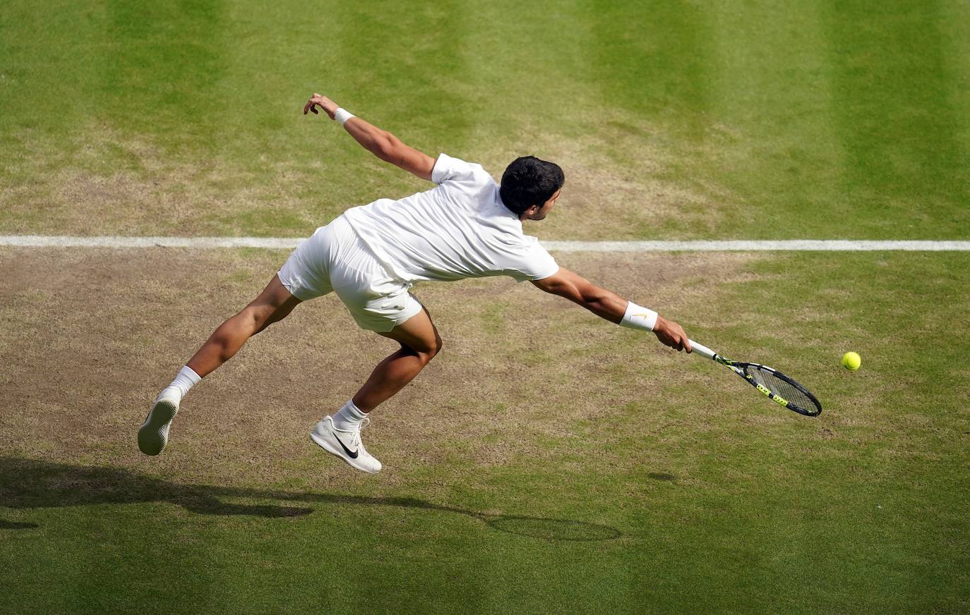 Las imágenes del partido Alcaraz-Rune en Wimbledon