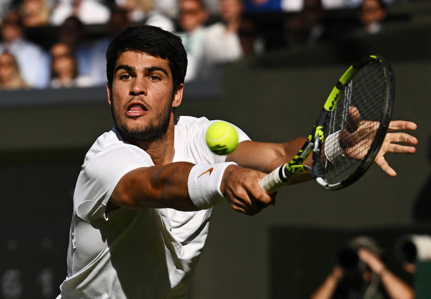 Las imágenes del partido Alcaraz-Rune en Wimbledon