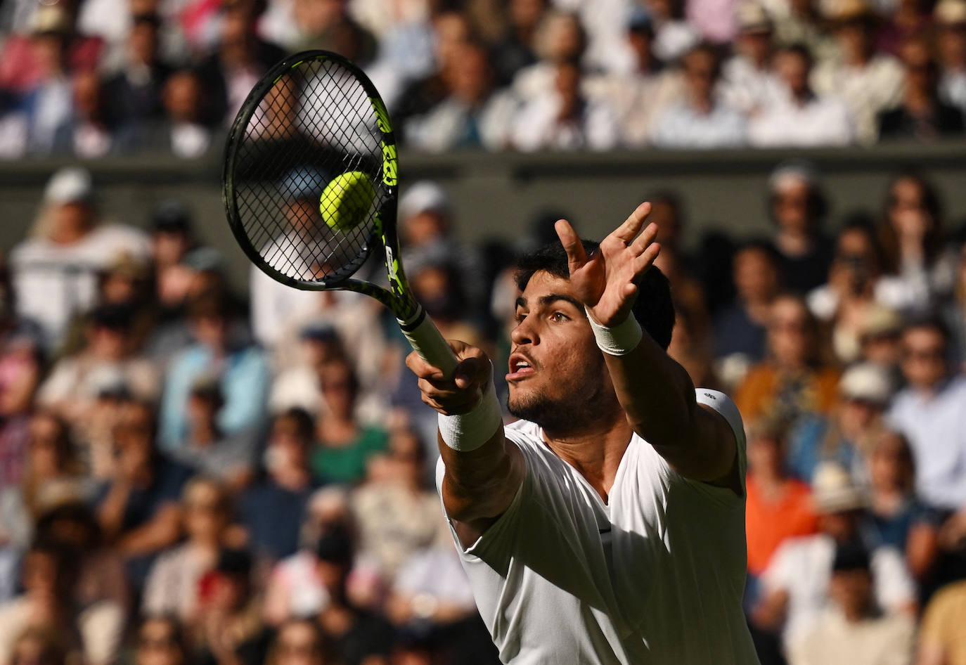 Las imágenes del partido Alcaraz-Rune en Wimbledon