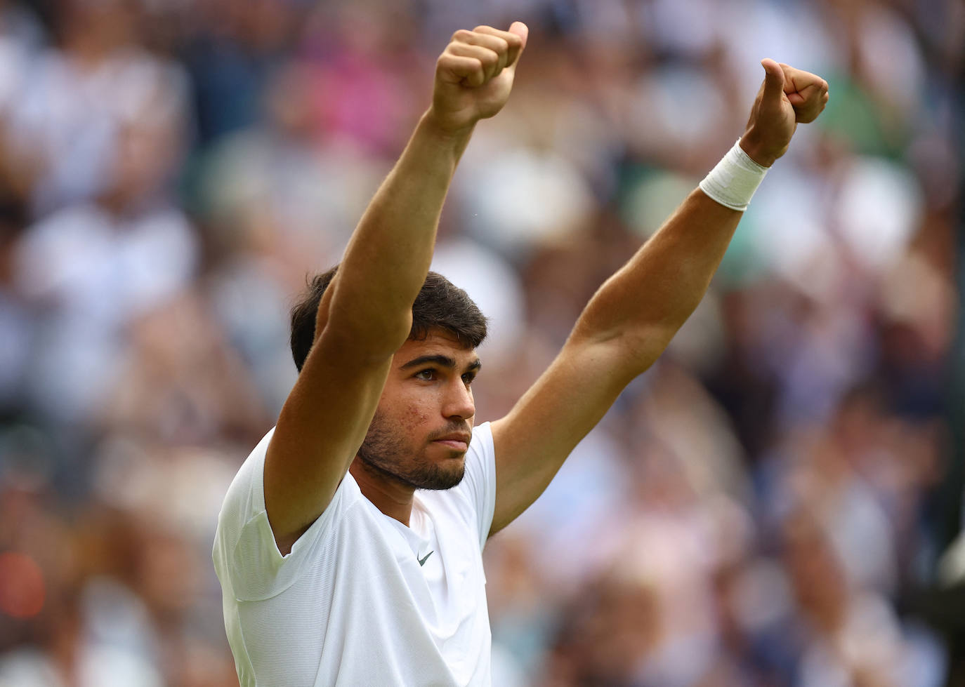 Las imágenes del partido Alcaraz-Rune en Wimbledon