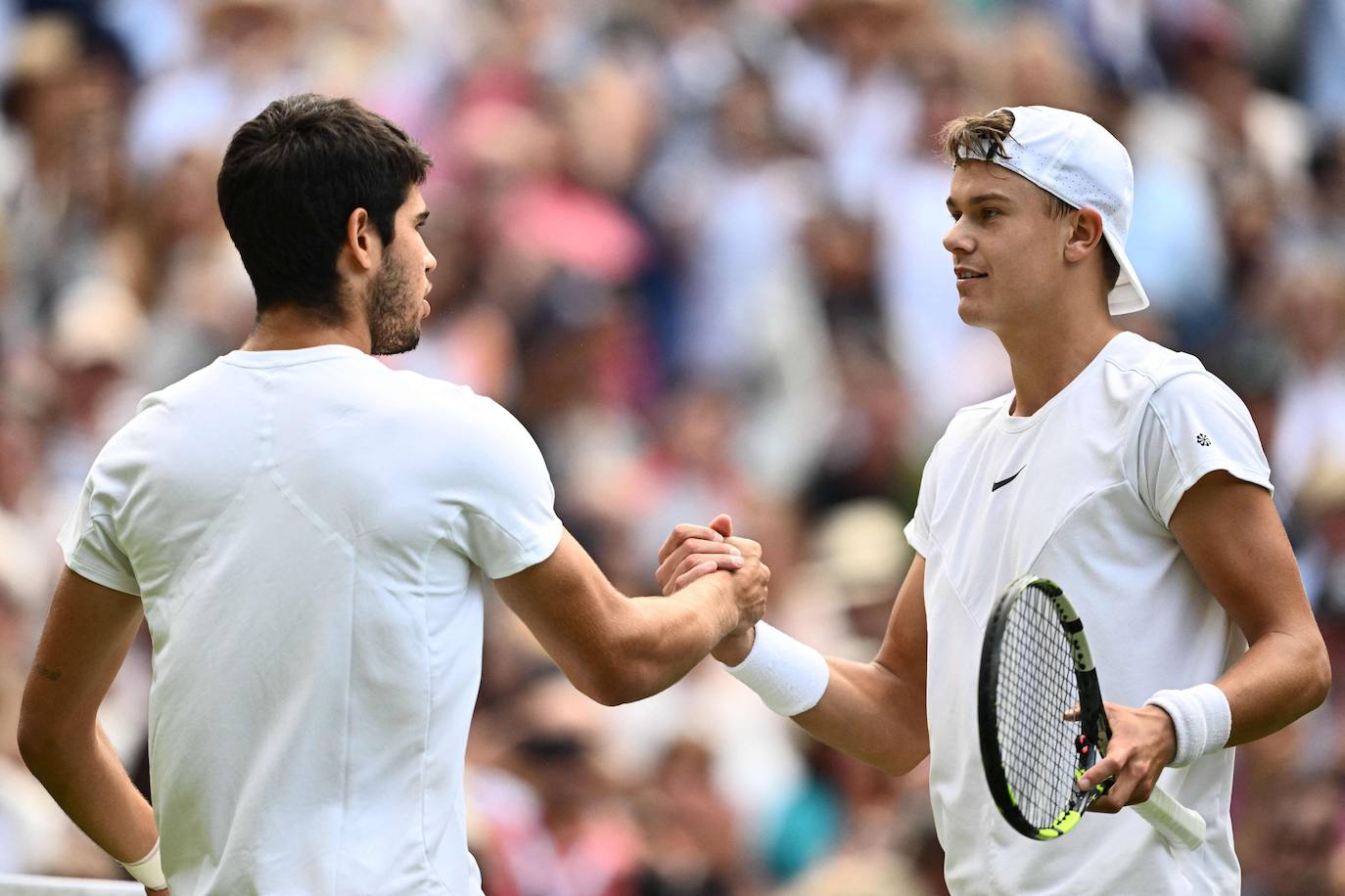 Las imágenes del partido Alcaraz-Rune en Wimbledon