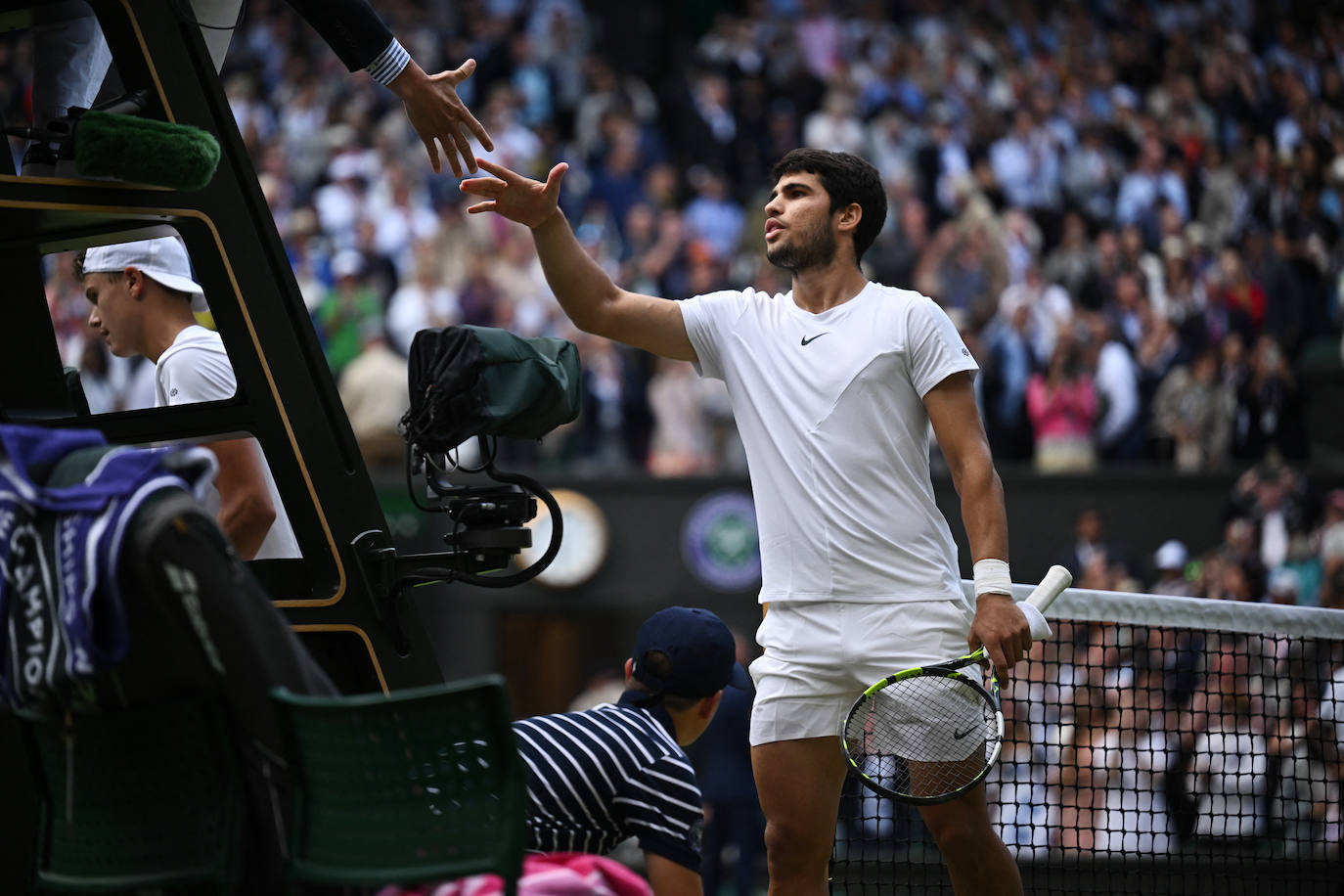 Las imágenes del partido Alcaraz-Rune en Wimbledon