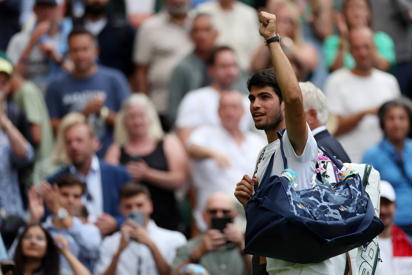 Las imágenes del partido Alcaraz-Rune en Wimbledon