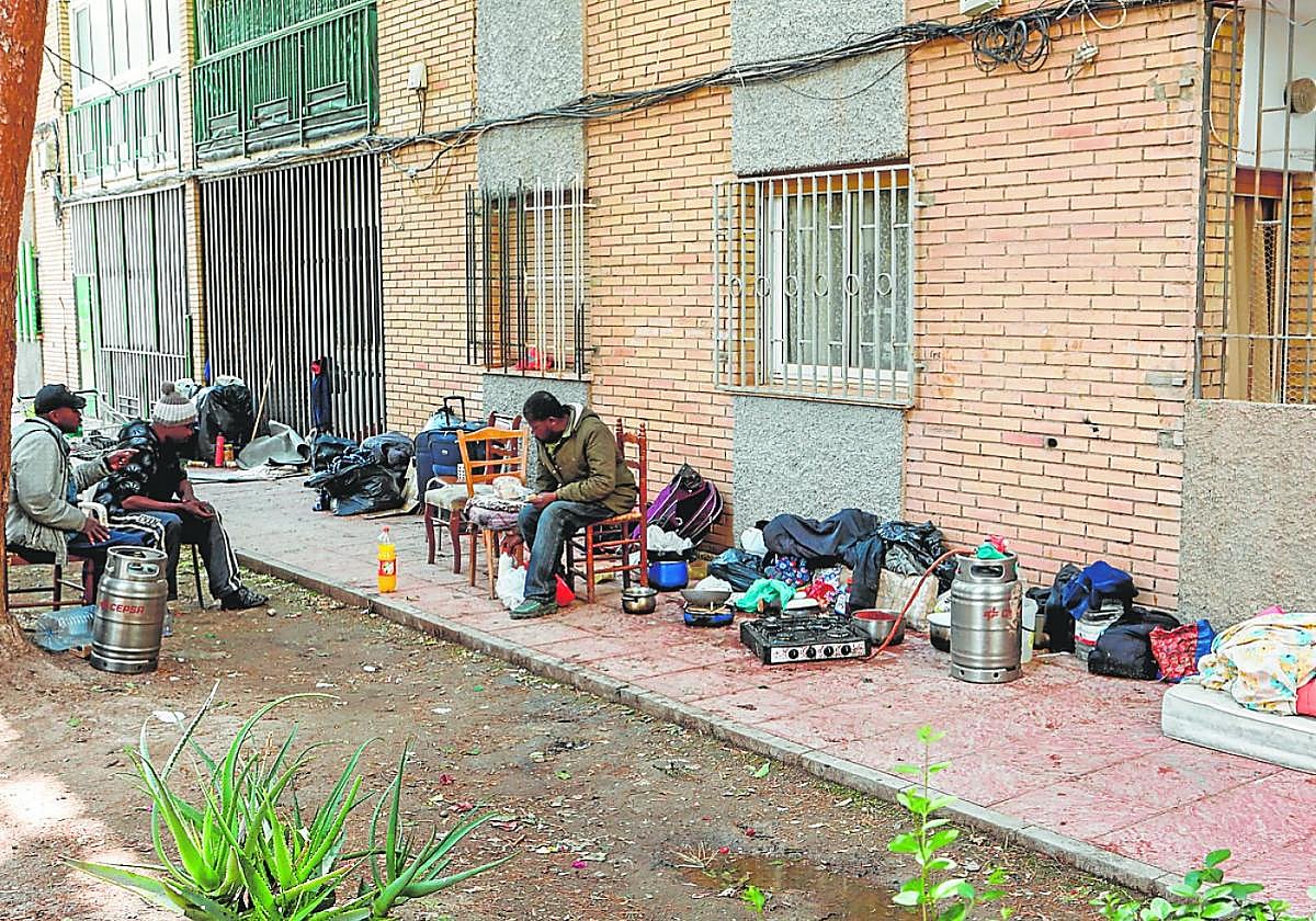 Asentamiento de personas sin hogar en Los Ángeles, el pasado mes de mayo.