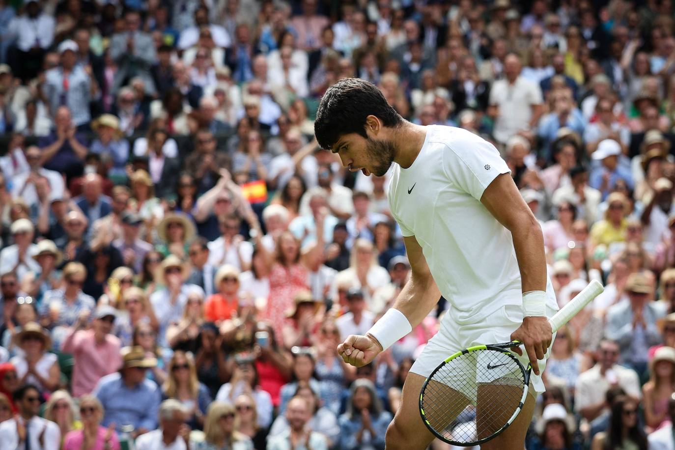 La final de Wimbledon entre Carlos Alcaraz y Novak Djokovic, en imágenes