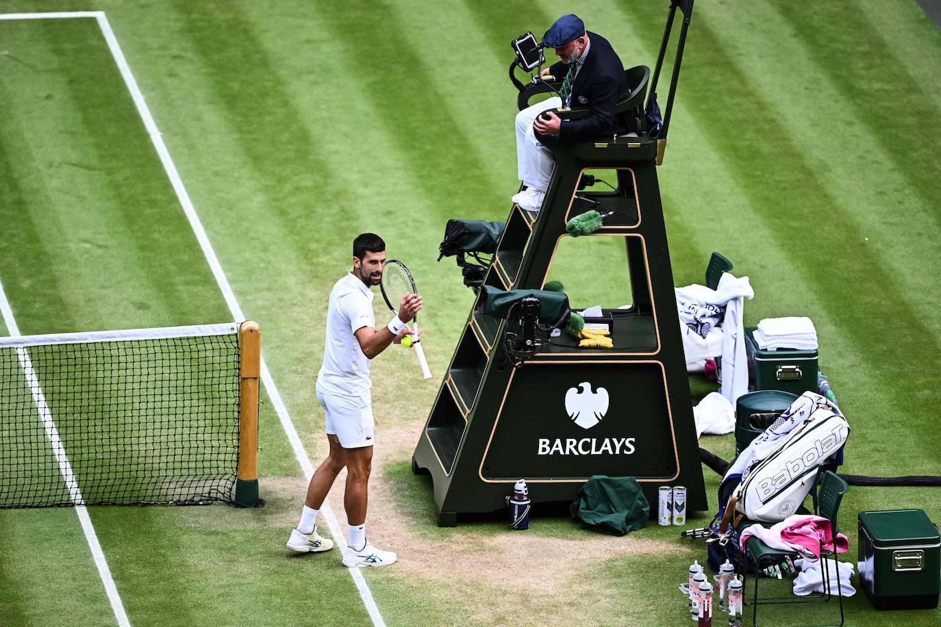 La final de Wimbledon entre Carlos Alcaraz y Novak Djokovic, en imágenes