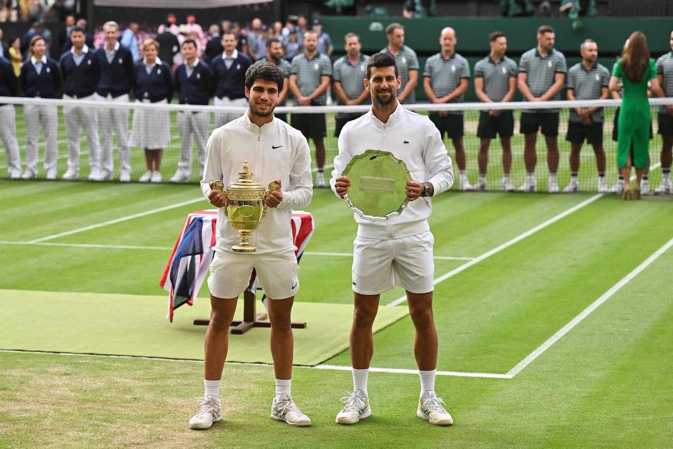 La final de Wimbledon entre Carlos Alcaraz y Novak Djokovic, en imágenes