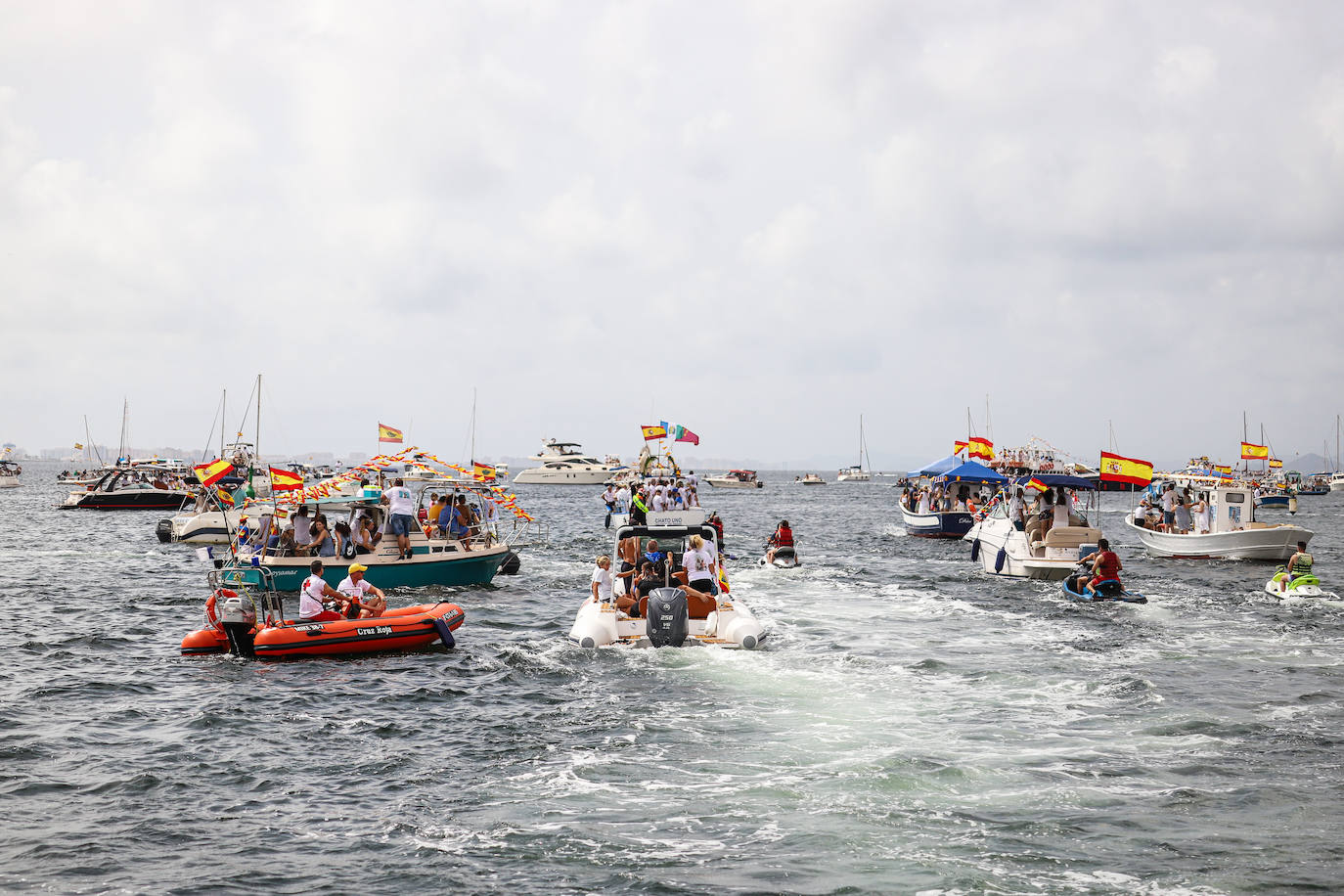 Procesión marítima de la Virgen del Carmen en Lo Pagán, en imágenes