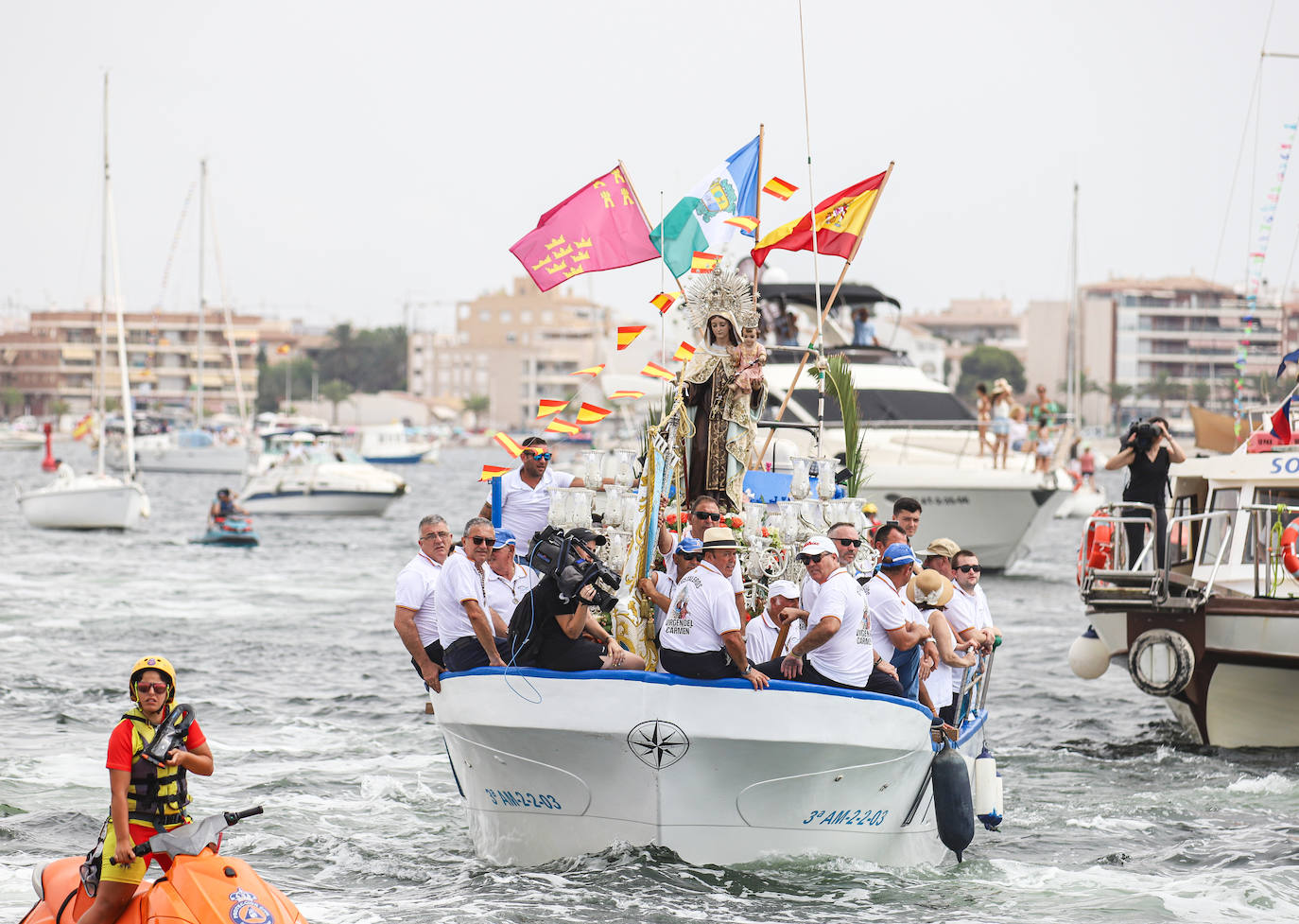 Procesión marítima de la Virgen del Carmen en Lo Pagán, en imágenes