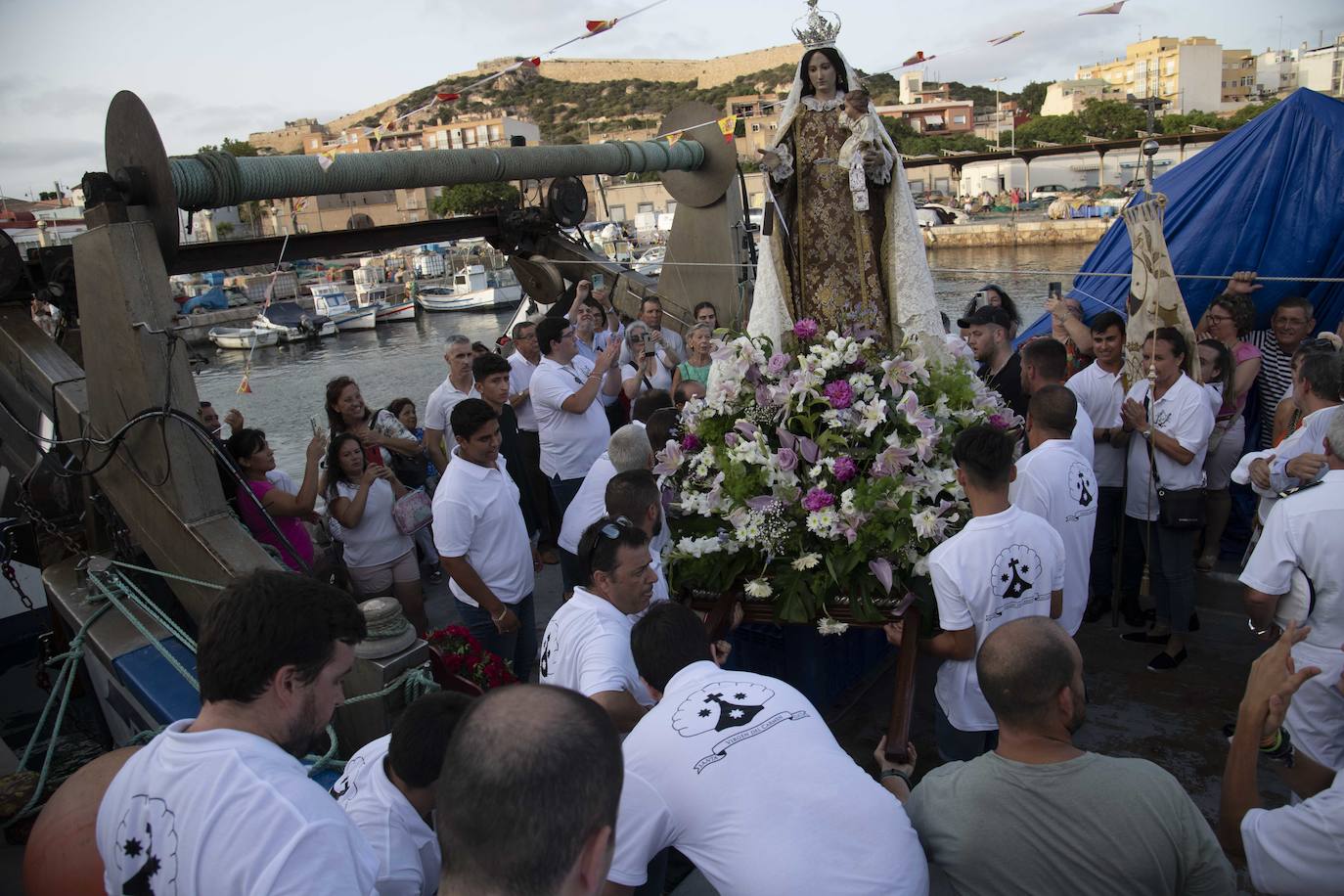 Procesión marinera de la Virgen del Carmen en Cartagena