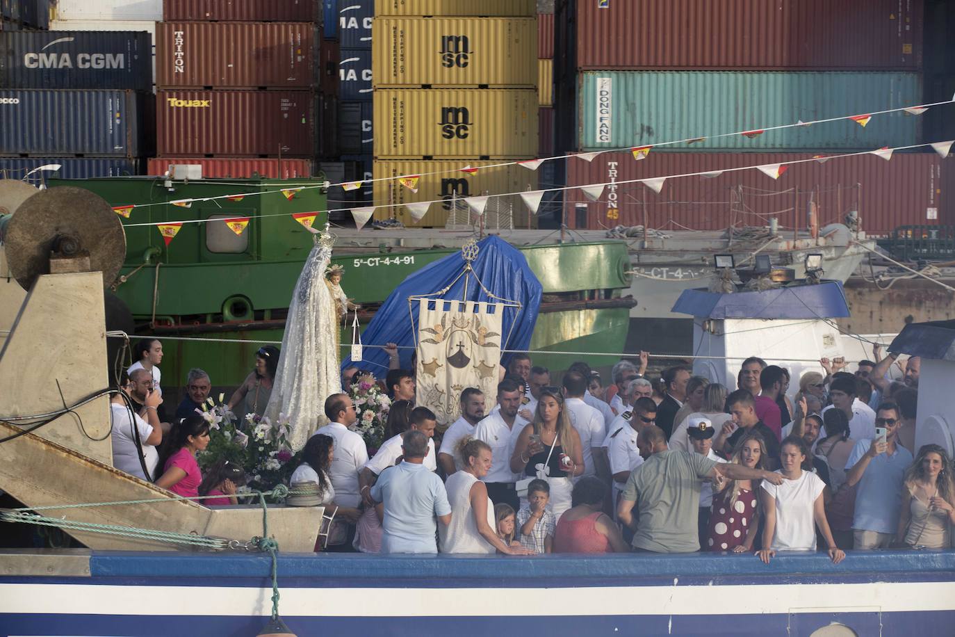 Procesión marinera de la Virgen del Carmen en Cartagena