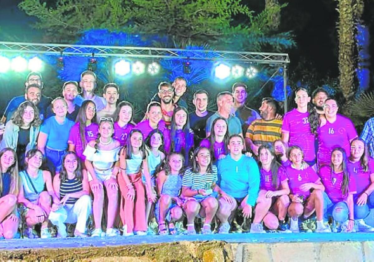 Foto de los distinguidos en la gala 'Vive el deporte' celebrada en Abarán.