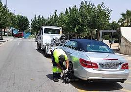 El vehículo que constaba como sustraído en Italia.